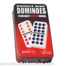 Double Nine Dominoes Game Set with 55 Jumbo Crystalline Dominoes & Storage Tin B01IN64K9O
